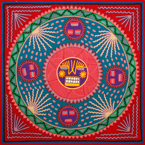 Huichol Yarn Painting Print • L - 326 - Huichol Arts