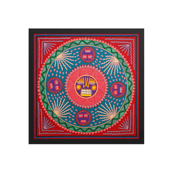 Huichol Yarn Painting Print • L - 326 - Huichol Arts