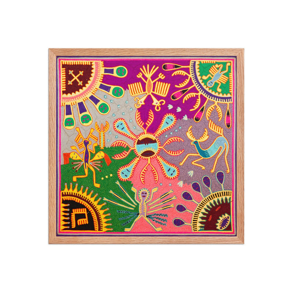 Huichol Yarn Painting Print • L - 327 - Huichol Arts