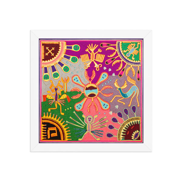Huichol Yarn Painting Print • L - 327 - Huichol Arts