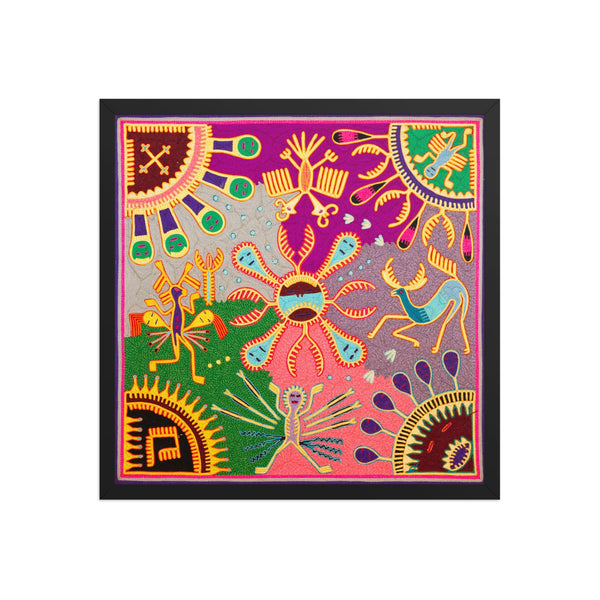 Huichol Yarn Painting Print • L - 327 - Huichol Arts