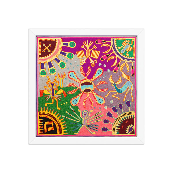 Huichol Yarn Painting Print • L - 327 - Huichol Arts