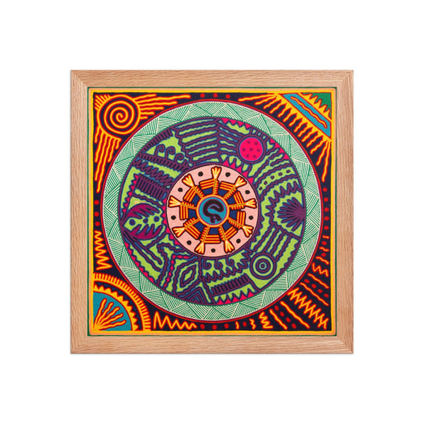 Huichol Yarn Painting Print • L - 328 - Huichol Arts