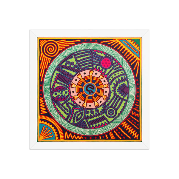 Huichol Yarn Painting Print • L - 328 - Huichol Arts