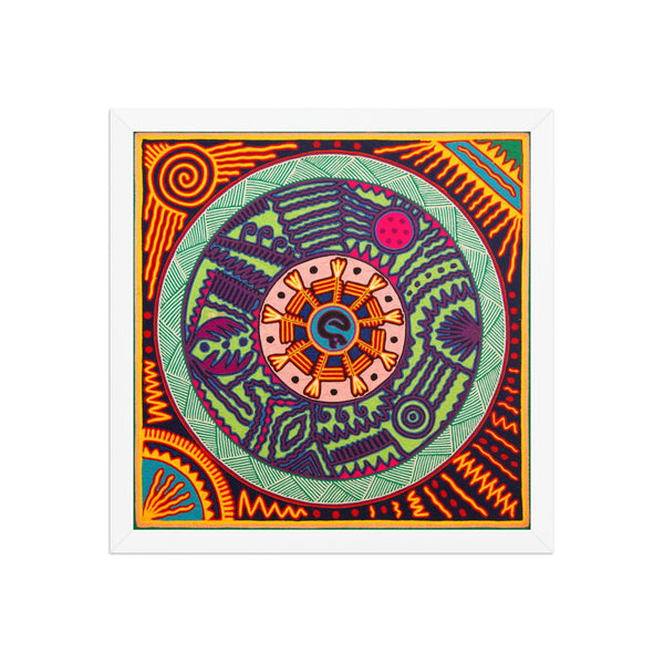 Huichol Yarn Painting Print • L - 328 - Huichol Arts
