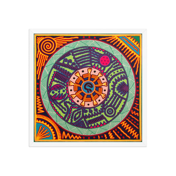 Huichol Yarn Painting Print • L - 328 - Huichol Arts