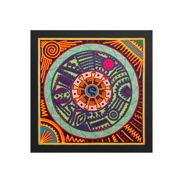 Huichol Yarn Painting Print • L - 328 - Huichol Arts
