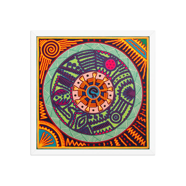 Huichol Yarn Painting Print • L - 328 - Huichol Arts