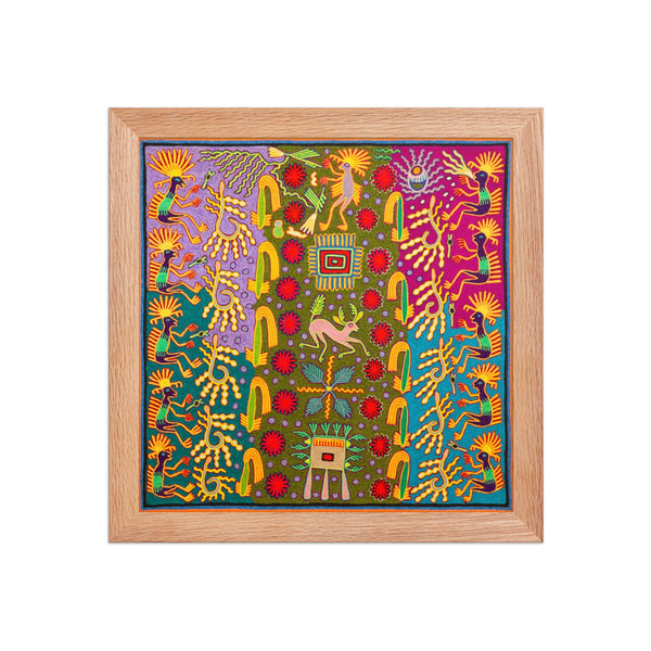 Huichol Yarn Painting Print • L - 329 - Huichol Arts
