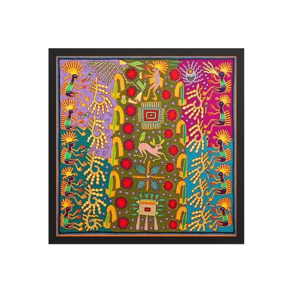 Huichol Yarn Painting Print • L - 329 - Huichol Arts