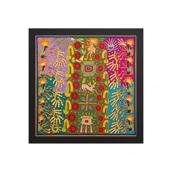 Huichol Yarn Painting Print • L - 329 - Huichol Arts