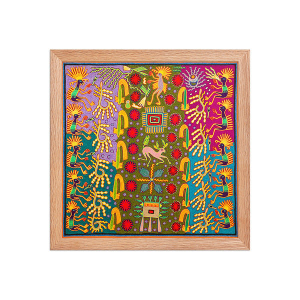 Huichol Yarn Painting Print • L - 329 - Huichol Arts