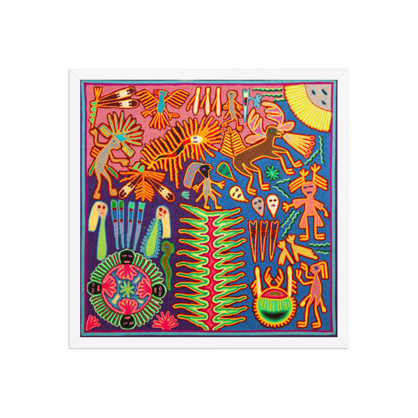 Huichol Yarn Painting Print • L - 330 - Huichol Arts