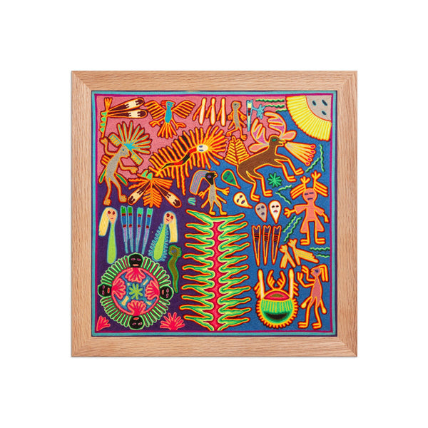 Huichol Yarn Painting Print • L - 330 - Huichol Arts