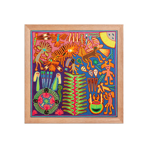 Huichol Yarn Painting Print • L - 330 - Huichol Arts