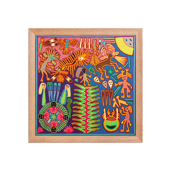 Huichol Yarn Painting Print • L - 330 - Huichol Arts