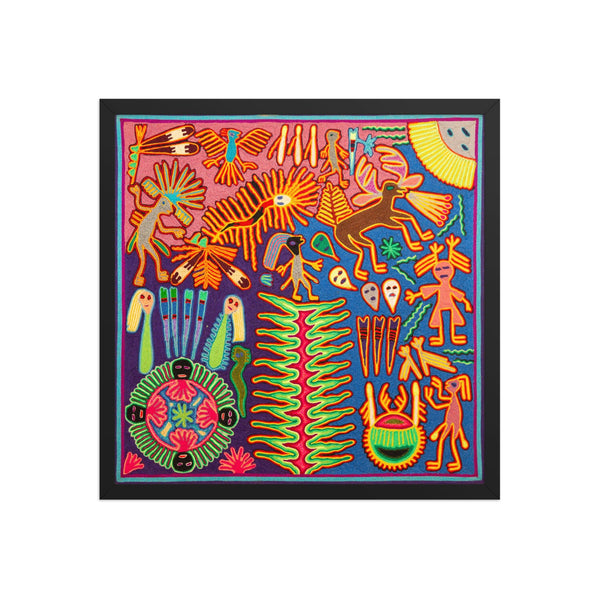 Huichol Yarn Painting Print • L - 330 - Huichol Arts