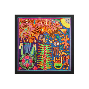 Huichol Yarn Painting Print • L - 330 - Huichol Arts