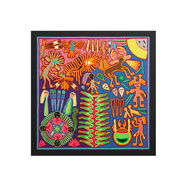Huichol Yarn Painting Print • L - 330 - Huichol Arts