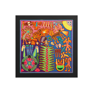 Huichol Yarn Painting Print • L - 330 - Huichol Arts