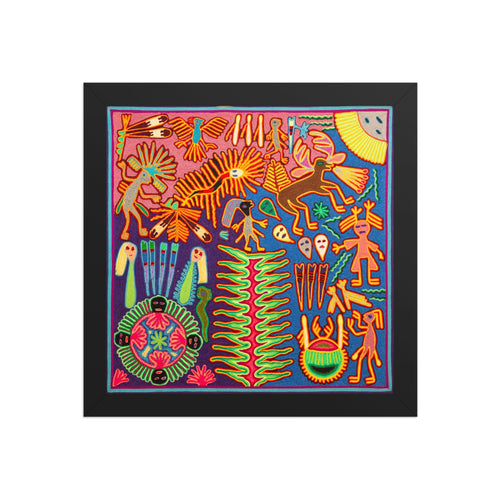 Huichol Yarn Painting Print • L - 330 - Huichol Arts
