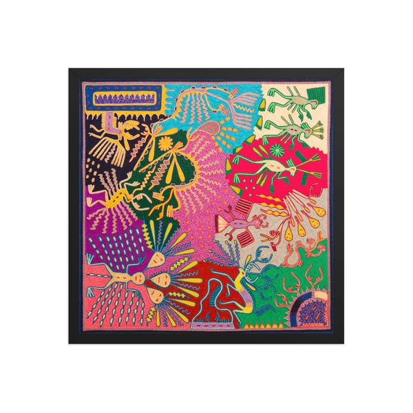 Huichol Yarn Painting Print • L - 331 - Huichol Arts