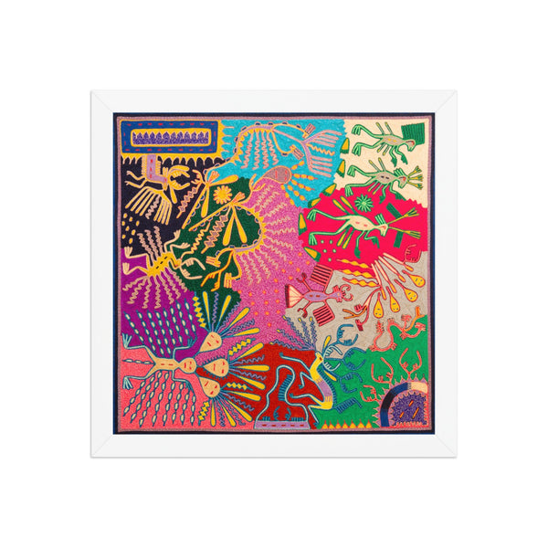 Huichol Yarn Painting Print • L - 331 - Huichol Arts