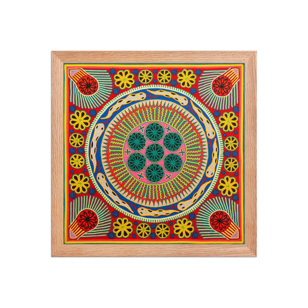Huichol Yarn Painting Print • L - 332 - Huichol Arts