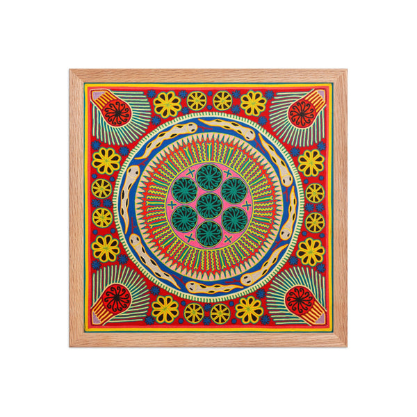 Huichol Yarn Painting Print • L - 332 - Huichol Arts