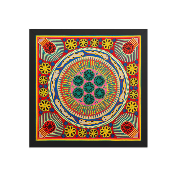 Huichol Yarn Painting Print • L - 332 - Huichol Arts