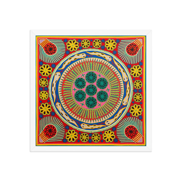 Huichol Yarn Painting Print • L - 332 - Huichol Arts