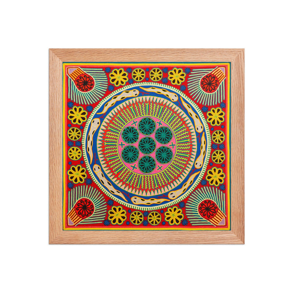 Huichol Yarn Painting Print • L - 332 - Huichol Arts