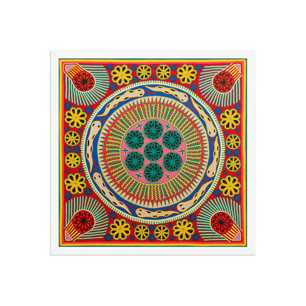 Huichol Yarn Painting Print • L - 332 - Huichol Arts