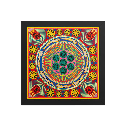 Huichol Yarn Painting Print • L - 332 - Huichol Arts
