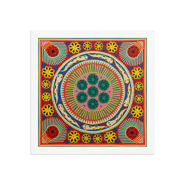 Huichol Yarn Painting Print • L - 332 - Huichol Arts