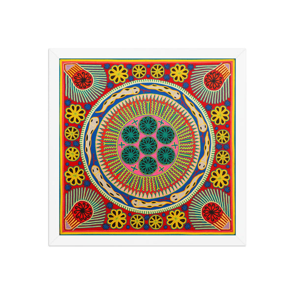 Huichol Yarn Painting Print • L - 332 - Huichol Arts
