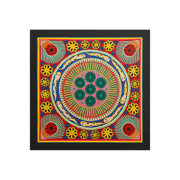 Huichol Yarn Painting Print • L - 332 - Huichol Arts