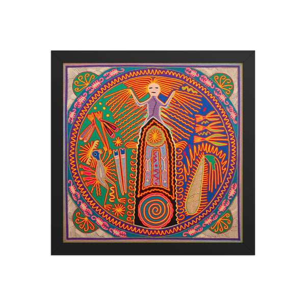 Huichol Yarn Painting Print • L - 333 - Huichol Arts