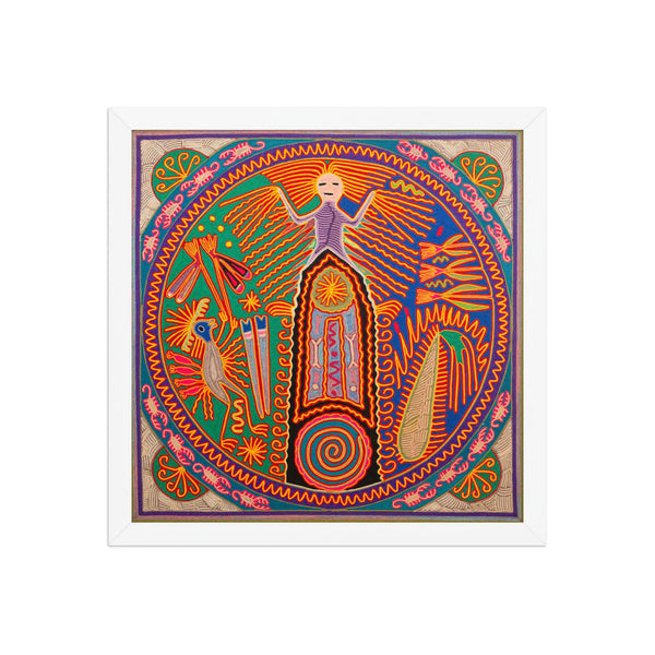 Huichol Yarn Painting Print • L - 333 - Huichol Arts