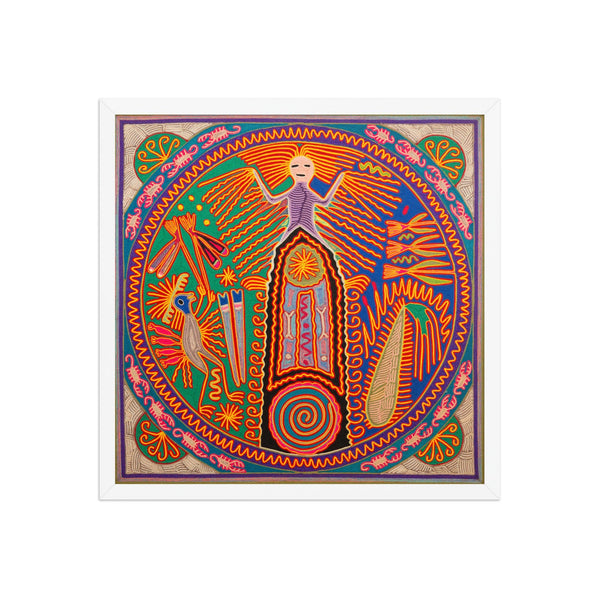 Huichol Yarn Painting Print • L - 333 - Huichol Arts