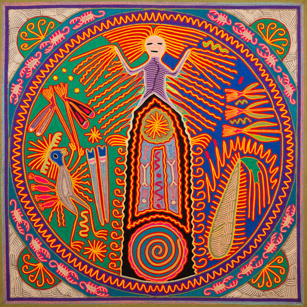 Huichol Yarn Painting Print • L - 333 - Huichol Arts