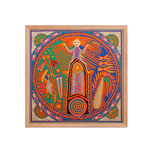 Huichol Yarn Painting Print • L - 333 - Huichol Arts