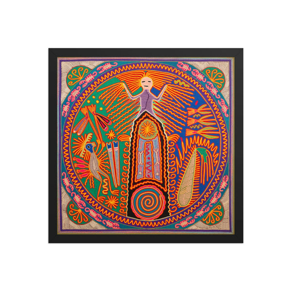 Huichol Yarn Painting Print • L - 333 - Huichol Arts