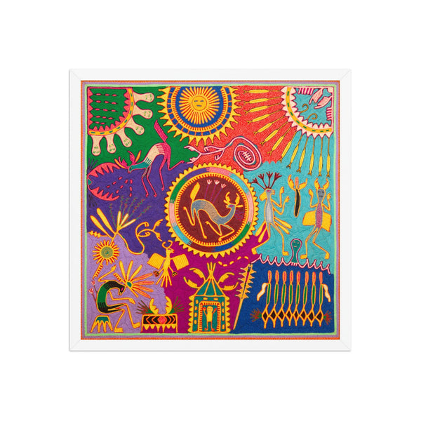 Huichol Yarn Painting Print • L - 334 - Huichol Arts
