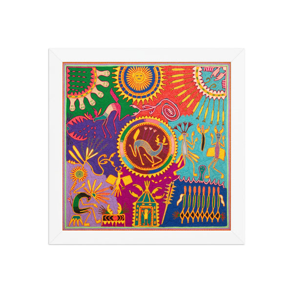 Huichol Yarn Painting Print • L - 334 - Huichol Arts