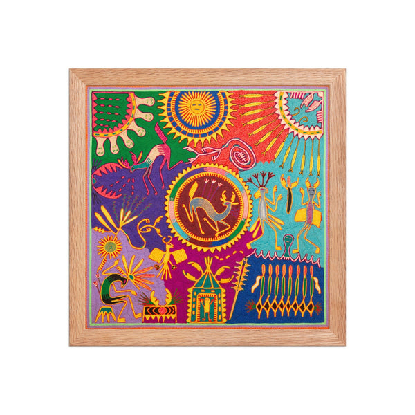 Huichol Yarn Painting Print • L - 334 - Huichol Arts