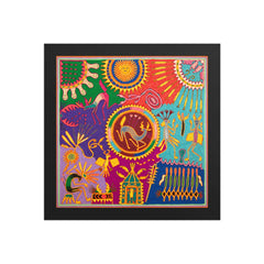 Huichol Yarn Painting Print • L - 334 - Huichol Arts