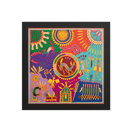 Huichol Yarn Painting Print • L - 334 - Huichol Arts