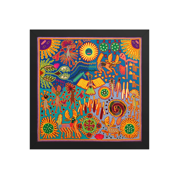 Huichol Yarn Painting Print • L - 335 - Huichol Arts