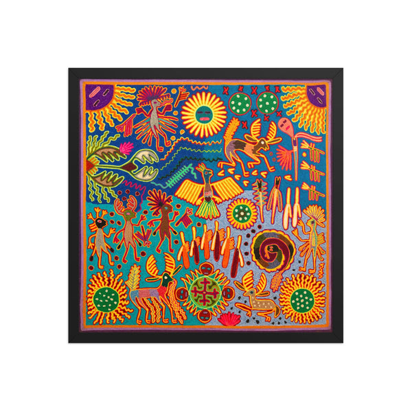Huichol Yarn Painting Print • L - 335 - Huichol Arts